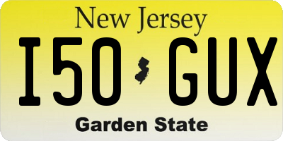 NJ license plate I50GUX