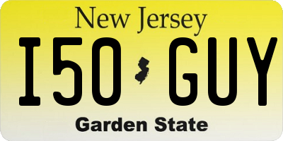 NJ license plate I50GUY