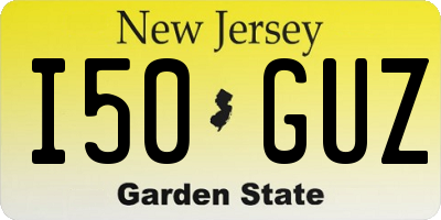 NJ license plate I50GUZ