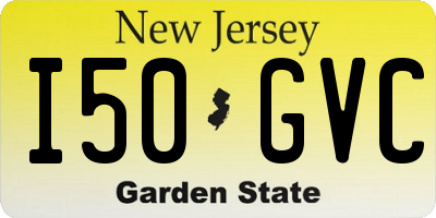 NJ license plate I50GVC
