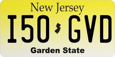 NJ license plate I50GVD