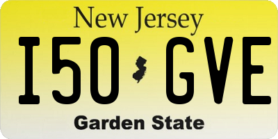 NJ license plate I50GVE