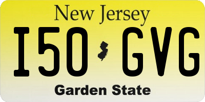 NJ license plate I50GVG