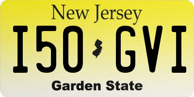 NJ license plate I50GVI