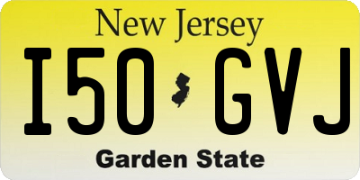 NJ license plate I50GVJ