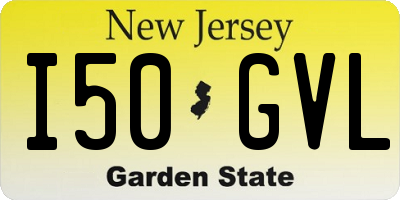 NJ license plate I50GVL