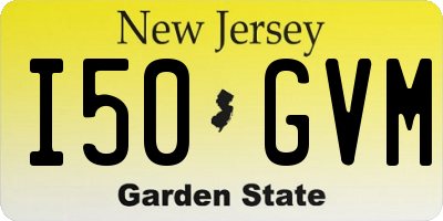 NJ license plate I50GVM