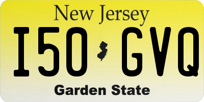 NJ license plate I50GVQ