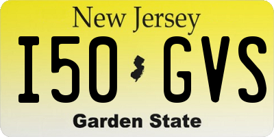 NJ license plate I50GVS