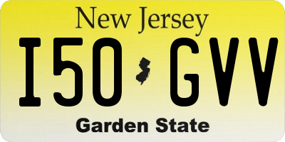 NJ license plate I50GVV