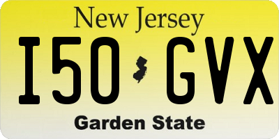 NJ license plate I50GVX