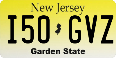 NJ license plate I50GVZ