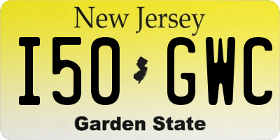 NJ license plate I50GWC