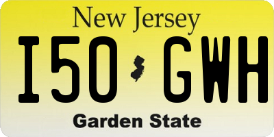 NJ license plate I50GWH