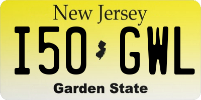 NJ license plate I50GWL