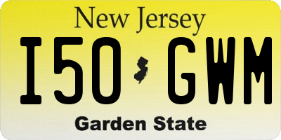 NJ license plate I50GWM