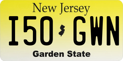 NJ license plate I50GWN