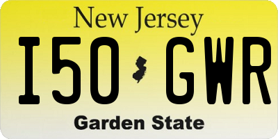 NJ license plate I50GWR