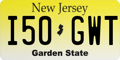 NJ license plate I50GWT