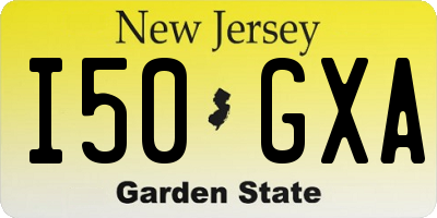 NJ license plate I50GXA