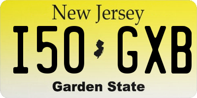 NJ license plate I50GXB