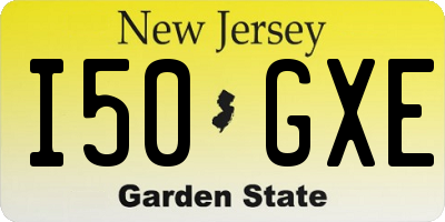 NJ license plate I50GXE