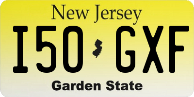 NJ license plate I50GXF