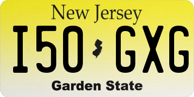 NJ license plate I50GXG