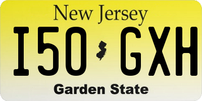 NJ license plate I50GXH