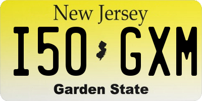 NJ license plate I50GXM