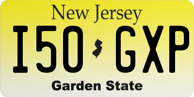 NJ license plate I50GXP