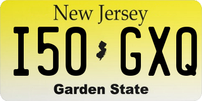 NJ license plate I50GXQ