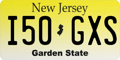 NJ license plate I50GXS