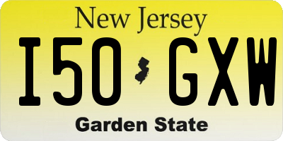 NJ license plate I50GXW