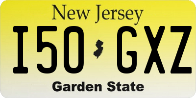 NJ license plate I50GXZ