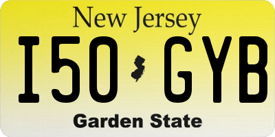 NJ license plate I50GYB