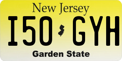 NJ license plate I50GYH