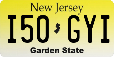 NJ license plate I50GYI