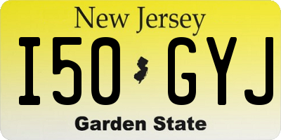 NJ license plate I50GYJ