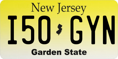 NJ license plate I50GYN
