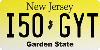 NJ license plate I50GYT