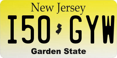 NJ license plate I50GYW
