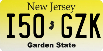 NJ license plate I50GZK