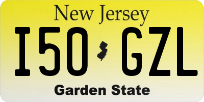 NJ license plate I50GZL