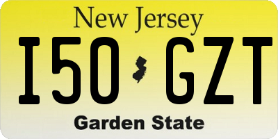 NJ license plate I50GZT