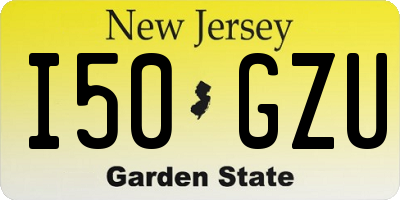 NJ license plate I50GZU