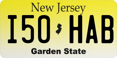 NJ license plate I50HAB