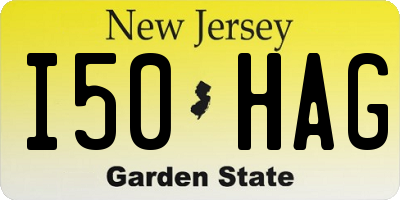 NJ license plate I50HAG