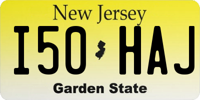 NJ license plate I50HAJ
