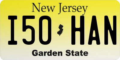 NJ license plate I50HAN